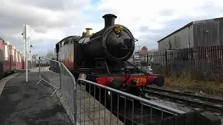 Great Western Railway heavyweight No. 4270 runs round her train at Heywood on the 09/02/2019
