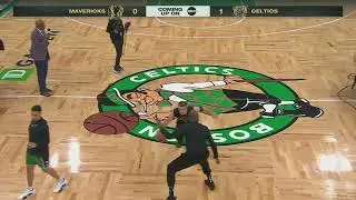 NBA BASKETBALL PLAYER PAYTON PRITCHARD WARMING UP ON COURT PREGAME NBA FINALS GAME 2-6.9.24