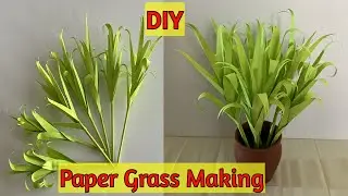How to make Paper Grass/Paper Grass/DIY Paper Grass/Paper Craft/Making Grass out of Paper/DIY Grass
