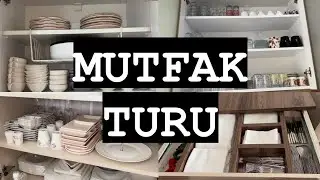 🏡 MUFTAK TURU | DOLAP İÇİ DÜZENİ 🤍 ÇEYİZİMDE NE VAR ❔ MUTFAKTA SEVEREK KULLANDIĞIM EŞYALAR 👍🏻
