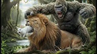 King Kong Vs Simba The Lion King: Can King Kong Save The Injured Rabbit In Time?