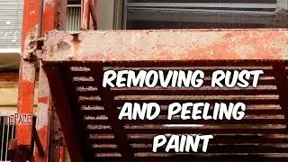 RUMOVING   RUST AND PEELNG PAINT ON FIRE ESCAPE