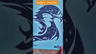 how to draw eagle drawing easy technic to draw a eagle #drawing#💕 #🤪 #drawing #sketch tamali habibi