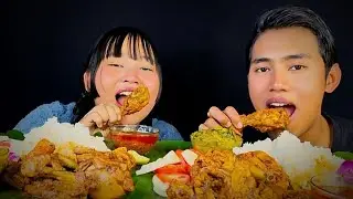 CHICKEN MUKBANG WITH MY SKINNY SISTER 🔥|| MANIPURI MUKBANG.