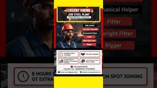 JSW Steel Plant में भर्ती 2026 |  ITI / 10th Pass Jobs Dolvi #jsw