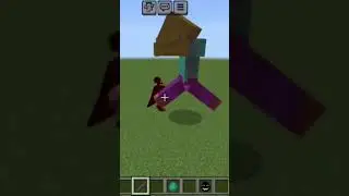 The Man VS Giant Zombie #minecraft #minecraftshorts #shorts