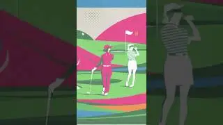 Smooth Jazz Grooves with Golf Course Abstract Vector Art #shorts