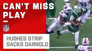 Jerry Hughes Gets Strip Sack on Sam Darnold