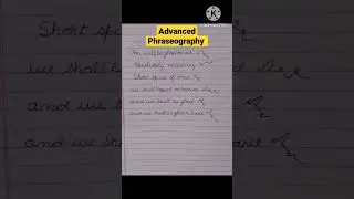 Advanced Phraseography Outlines frequently used in English Shorthand Dictation # Viral # Shorts