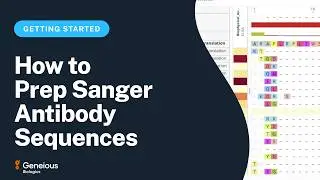 Geneious Biologics: Pre-Processing Sanger Sequences