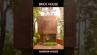 Narrow Brick house In India | #shorts  #architecture #whyarch #architect #home