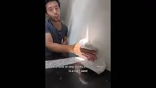 Fixing a weird patch of plaster at Auckland Airport Motel