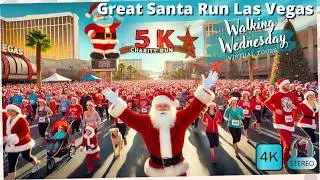 Las Vegas Great Santa Run Festive 5K Charity Walk Through Downtown