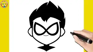 How to Draw Robin - Step by Step | Teen Titans Go | Easy Drawing Tutorial