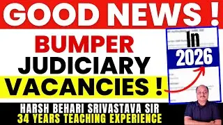 GOOD NEWS !! BUMPER JUDICIARY VACANCIES !! in 2026 | #advocate #lawyer #law #yt | Pariksha Refresher