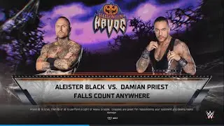 Alistair Black VS Damian priest Falls Count Anywhere match.