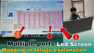 Multiple port Led screen Mapping in telugu l travel vlogger anil l led wall fitting led screen