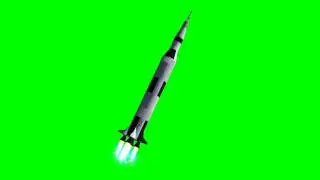 Rocket Saturn V - free green screen - free use