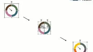 circle with yearly timeline process diagram flat powerpoint design