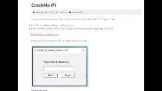 🙏 Challenge CrackMe1 #03  | Software Cracking | Intermediate or Advance Level ✅