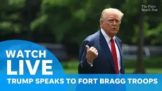 Live: Donald Trump delivers speech to Fort Bragg troops after deploying military at LA protests