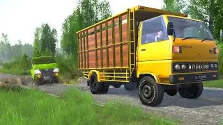 Trucks Rescue Stuck In River | Spintires: Mudrunner