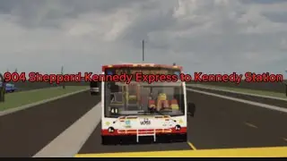Roblox NGT TTC McNicoll Division - 2014 Novabus LFS Artic 9068 - 904 Sheppard-Kennedy to Kennedy Stn