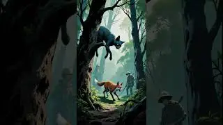 fox and cat #ytshorts #storytime #animalstories #cartoonforkids