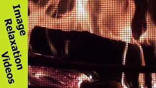 Log Fireplace Burning Fire With Howling Wind, Rain And Thunder & Crackling Fire Sounds