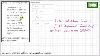 U8Q1 analyzing problems involving definite integrals ￼