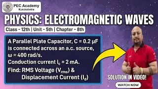 Numerical to find out the R.M.S value of the voltage from the source and the displacement Current ?