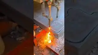 steel thick plate Flame cutting! #shortsfeed #viral #shortsfeed #weldingcareer #shortsvideo #viral