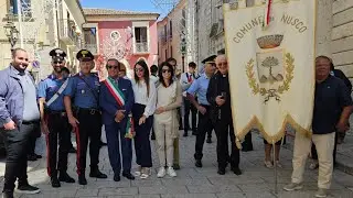 22/8/2025 Nusco-Inaugurazione della Fiera deposizione corona e discorso del Sindaco Antonio Iuliano
