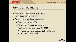 Webinar NTD Report Declarations Certs and Common Reqs 080725