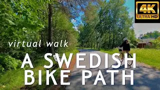 Walking a bike path in Stockholm, Sweden [4K] #virtual #sweden #walk