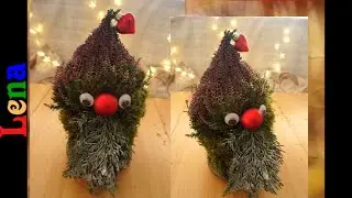 Weiden Wichtel basteln mit Lena - How to make Christmas Gnome DIY - как сделать гнома