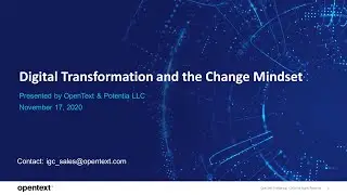 Digital Transformation and the Change Mindset - PCB03