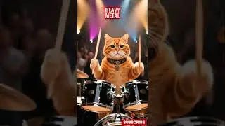 The World&rsquo;s Coolest Cat Drummer! 🐱🔥 Funny & Epic Performance on Stage #CatDrummer #ViralShorts