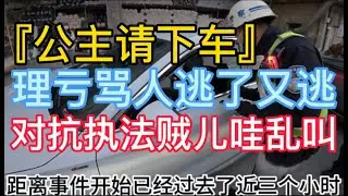 『公主请下车』理亏骂人逃了又逃 对抗执法贼儿哇乱叫
