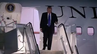 Donald Trump steps off Air Force One in Palm Beach, Florida