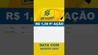 BBSE3 VAI PAGAR R$ 1,39 EM DIVIDENDOS NO M&Ecirc;S DE AGOSTO - DIVIDENDOS BBSE3 #bbse3 #bbas3 #bbse3f