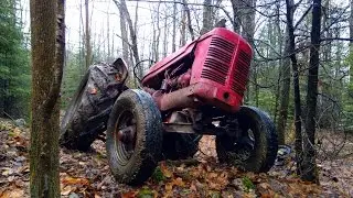 Difficult Terrain! Tractor Logging- Ep22- Outsider Log Cabin