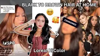 Из чёрных в каштановые! Окрашивание волос дома | Loreal HiColor Soft Brown + Soft Auburn