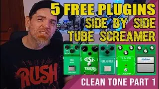5 БЕСПЛАТНЫХ ГИТАРНЫХ ПЛАГИНОВ TUBE SCREAMER В СРАВНЕНИИ БОКОВО - ЧИСТЫЙ ЗВУК (ЧАСТЬ 1) - СУБТИТРЫ АНГЛ./ПОРТ.