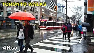 Rain Walk in Downtown Toronto - January, 2020 [4K]