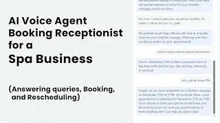 AI Receptionist for Spas | Fully Automated Booking and Customer Support