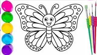 Butterfly Drawing for Kids 🦋 | Easy & Cute Coloring for Beginners