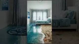 Concrete to ocean &ndash; this is insane #epoxy #satisfying #homedesign