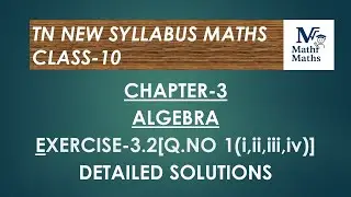 TN New Syllabus/Class 10/Chapter 3/Algebra/Exercise 3.2[Q.NO 1(i,ii,iii,iv)]
