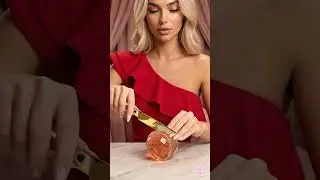 Cutting a Glass Peach 🍑 | Satisfying ASMR